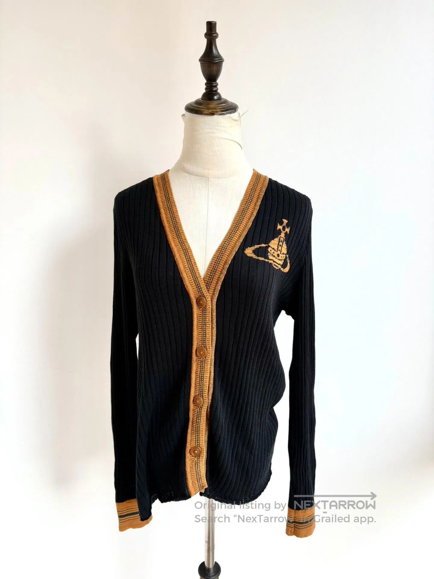 Vivienne Westwood vivienne westwood black orange striped cardigan. Size XXS / US 00 / IT 34 - 1 Thumbnail