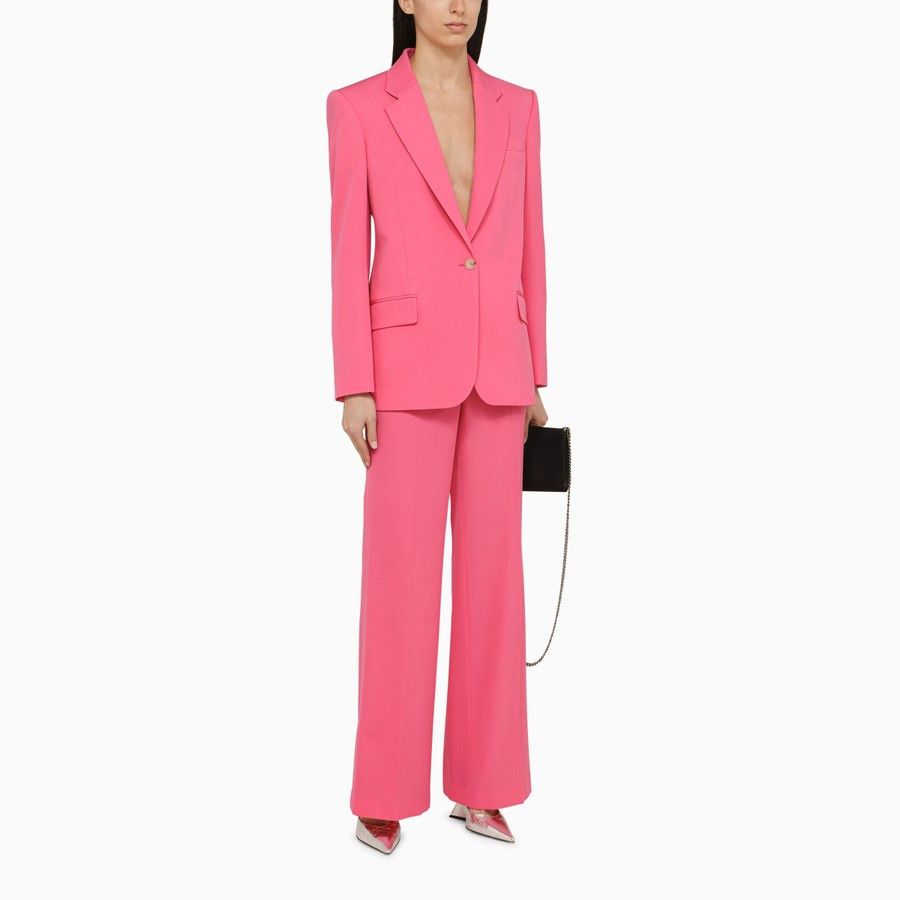 Stella McCartney o1d2blof1024 Wool Single-breasted Jacket in Pink Size M / US 6-8 / IT 42-44 - 2 Thumbnail