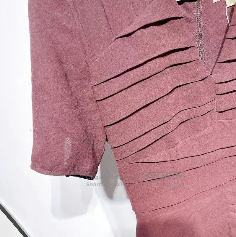 Burberry Burberry Summer Burgundy Silk Blend Dress. Size S / US 4 / IT 40 - 3 Thumbnail