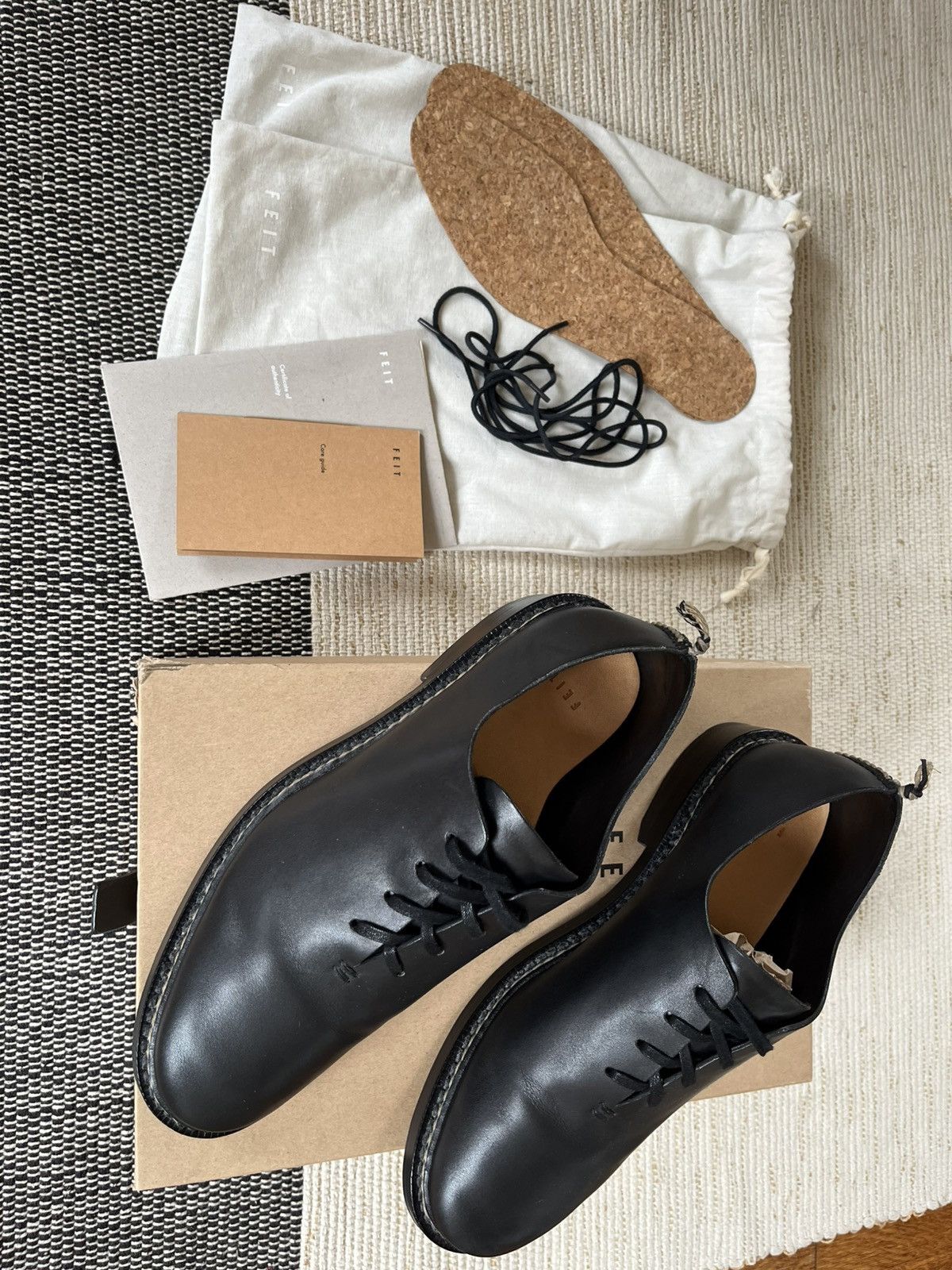Feit Feit hand sewn black leather seamless oxfords (c. 2018?) Size US 9 / EU 42 - 2 Thumbnail