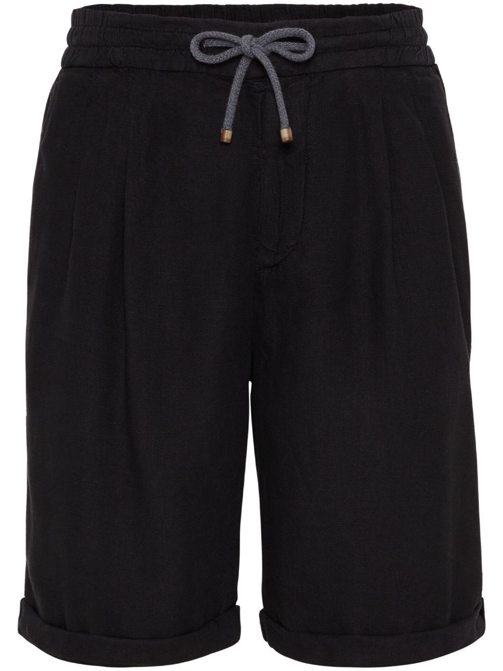 Brunello Cucinelli o1la1rc1a0425 Dyed Bermuda Short in Black Size US 34 / EU 50 - 1 Thumbnail