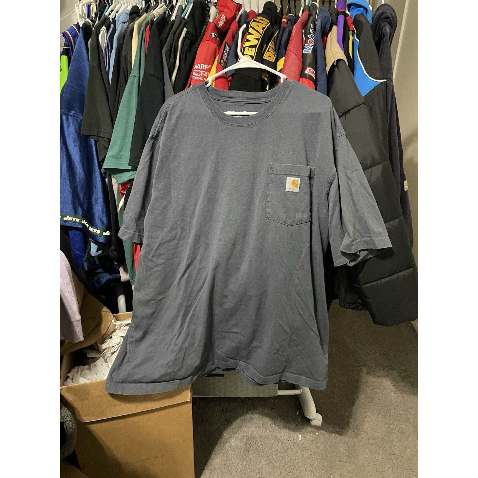 Carhartt Size 2XL- Carhartt Navy Blue Logo Pocket T-Shirt Crew Size US XXL / EU 58 / 5 - 1 Thumbnail