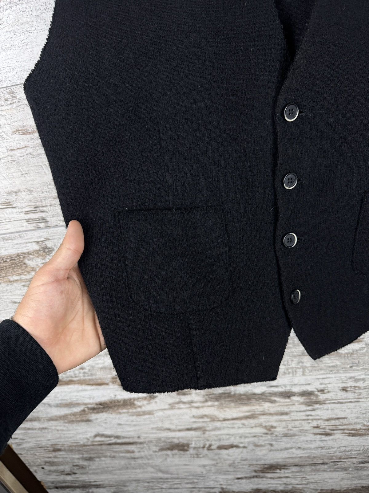 Barena × Vintage Mens Vintage Barena Vest luxury black wool Lana jacket Size US XL / EU 56 / 4 - 3 Thumbnail