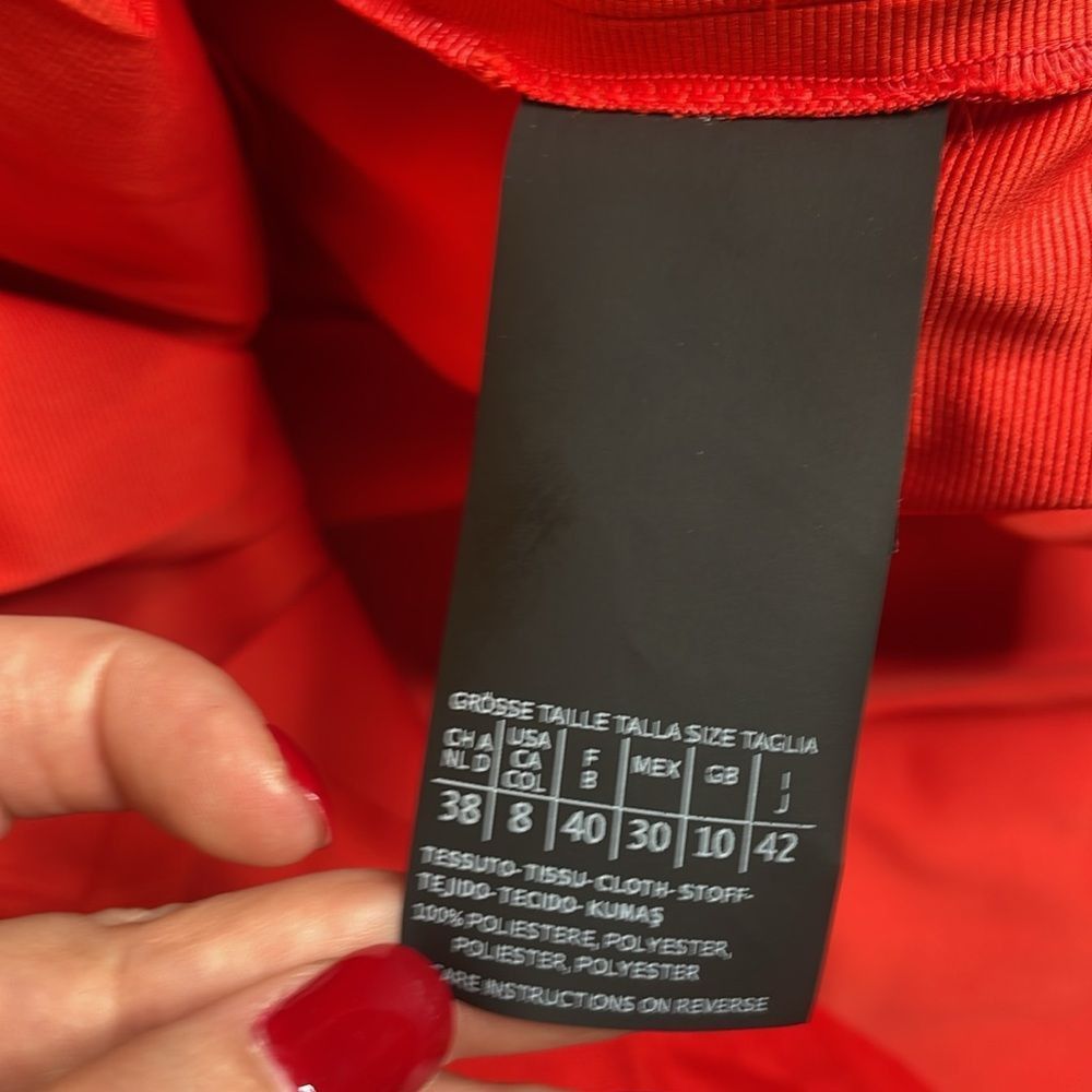 Max Mara MaxMara Red Pleated Open Back Sleeveless Mini Dress Size 8 Size M / US 6-8 / IT 42-44 - 4 Thumbnail