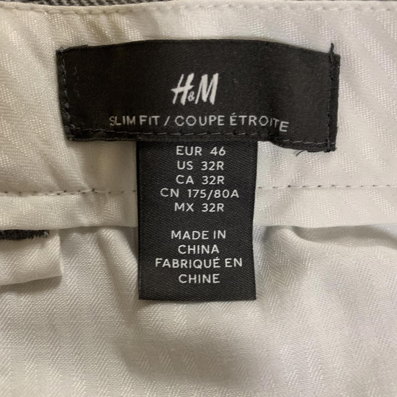 H&M H&M Men's Size 32R Gray Slim Fit Dress Pants W32x28.5L Size 38R - 4 Thumbnail