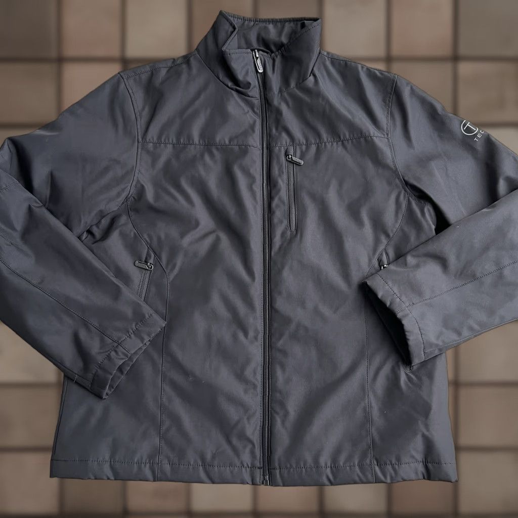 Tumi Tech Jacket Mens M Black Hooded Full Zip Windbreaker Rain Jacket Jacket