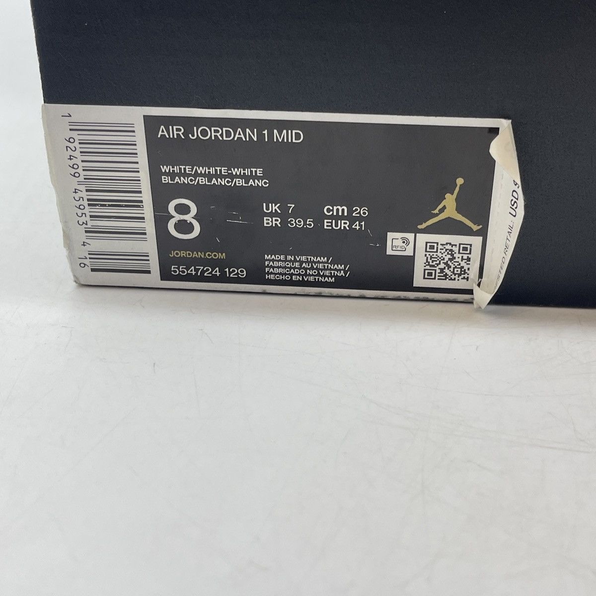Jordan Brand Air Jordan 1 mid triple white Size US 8 / EU 41 - 9 Thumbnail