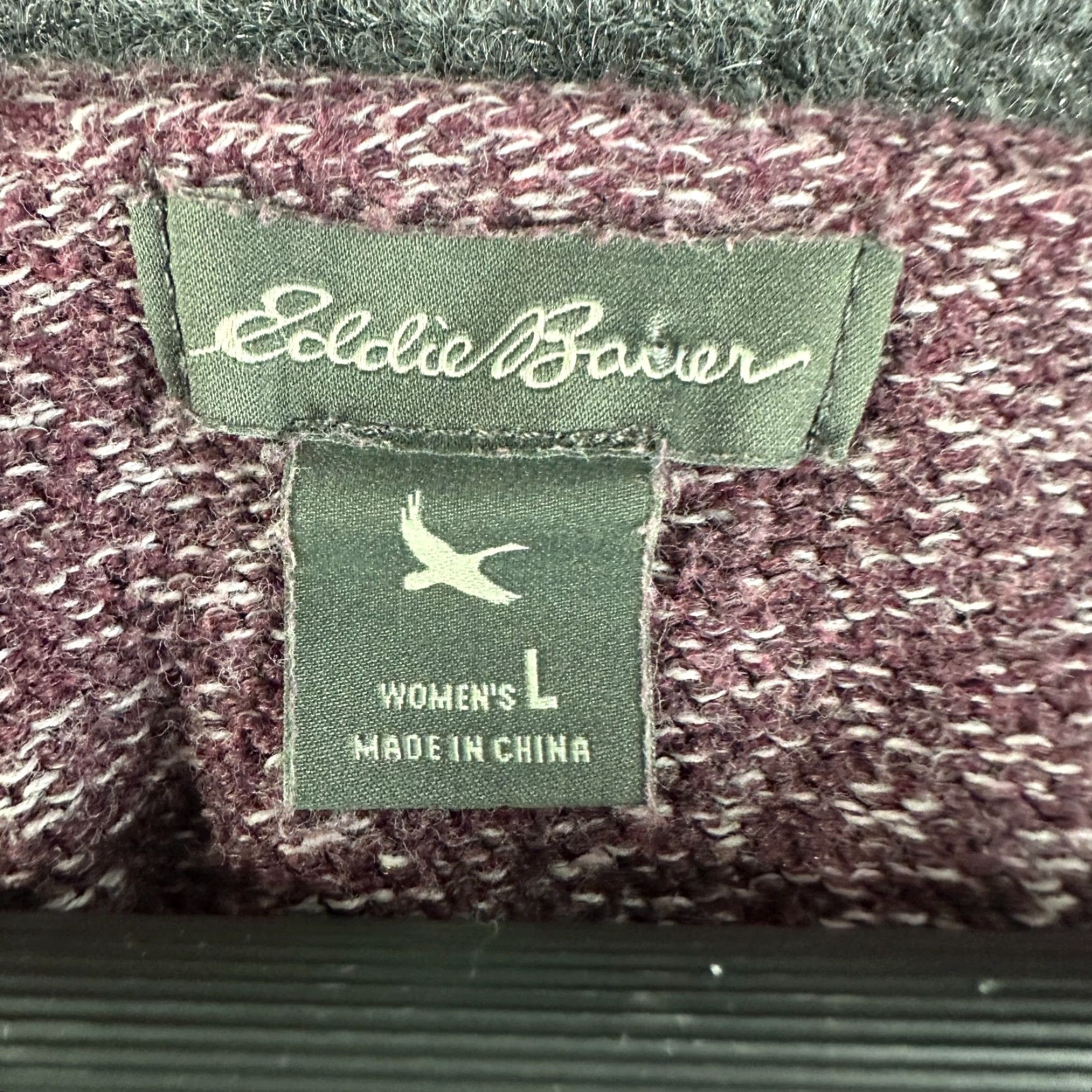 Eddie Bauer Eddie Bauer Sweater Womens Large Purple Cotton Blend Knit Long Sleeve Pullover Size L / US 10 / IT 46 - 4 Thumbnail
