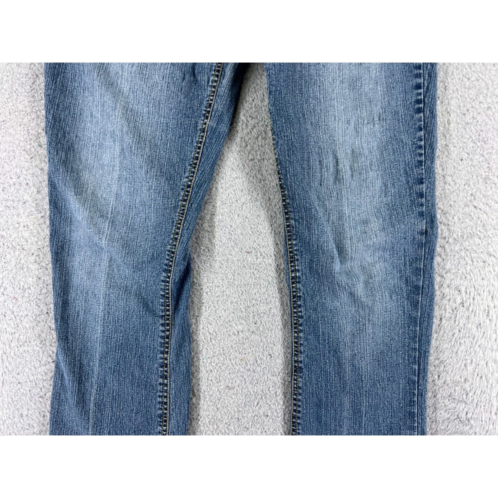 Denime Apollo Jeans Pants Womens 10 Blue Denim Straight Leg Mid Rise Embroidered 27x28 Size 32" / US 10 / IT 46 - 3 Thumbnail