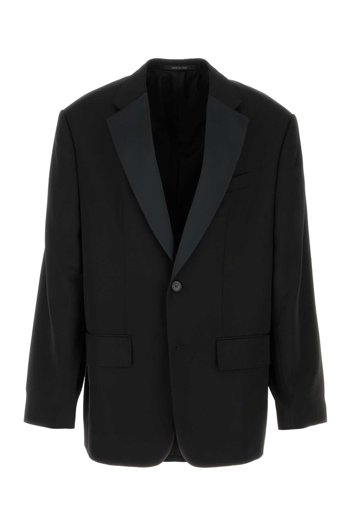 Balenciaga Black Wool Oversize Blazer Size US S / EU 44-46 / 1 - 1 Thumbnail