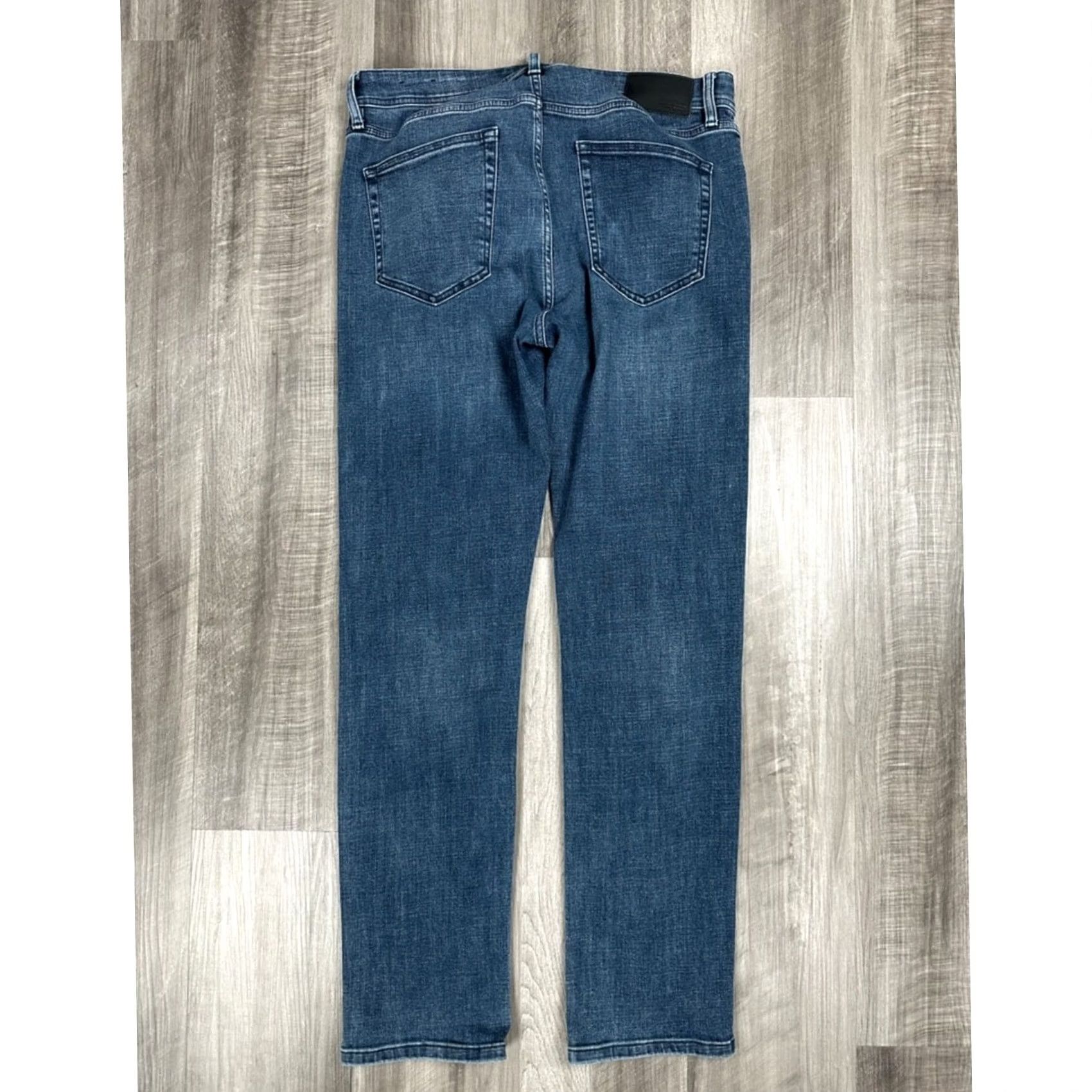 Vintage Liverpool Regent Relaxed Straight Jeans - Palo Alto Dark Blue, 33x32, Men, 78% Cotton, CoolMax, 1% Spandex, MS10004 Size US 33 - 2 Thumbnail