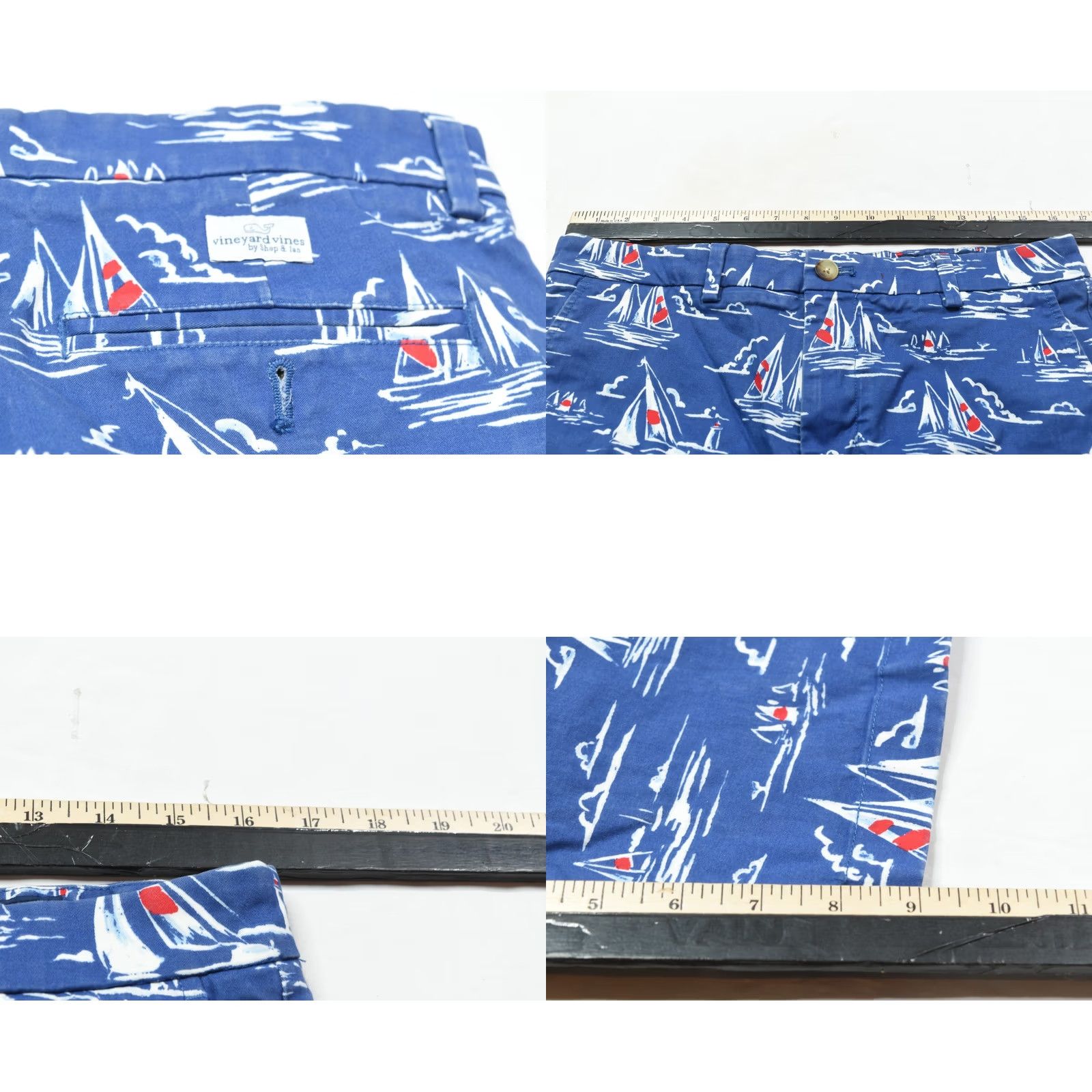 Vineyard Vines Vineyard Vines Breaker Chino Shorts Mens 32 Blue Nautical Boats 9" Cotton Size US 32 / EU 48 - 8 Thumbnail