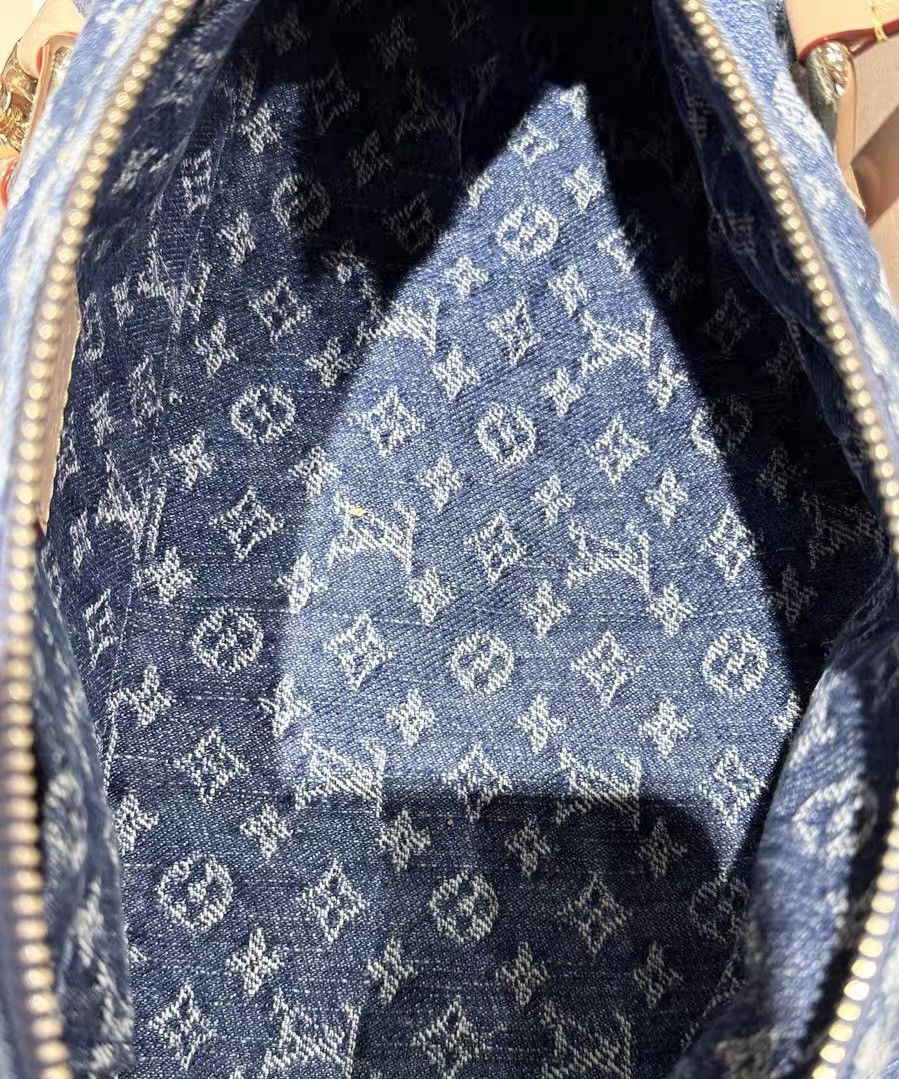 Louis Vuitton Louis Vuitton Papillon handbag Monogram Denim Size ONE SIZE - 7 Thumbnail