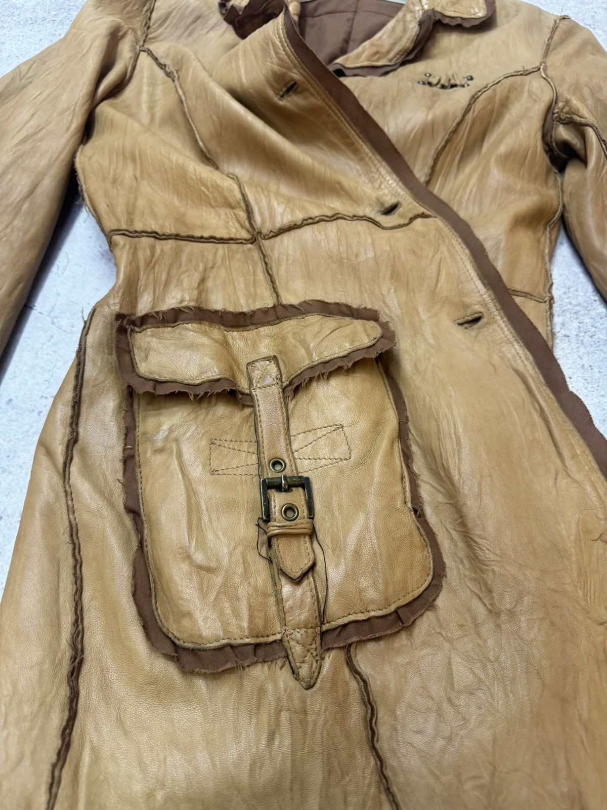 Japanese Brand Vintage Real Leather IfSixWasNine Style Long Jacket Size US M / EU 48-50 / 2 - 7 Thumbnail