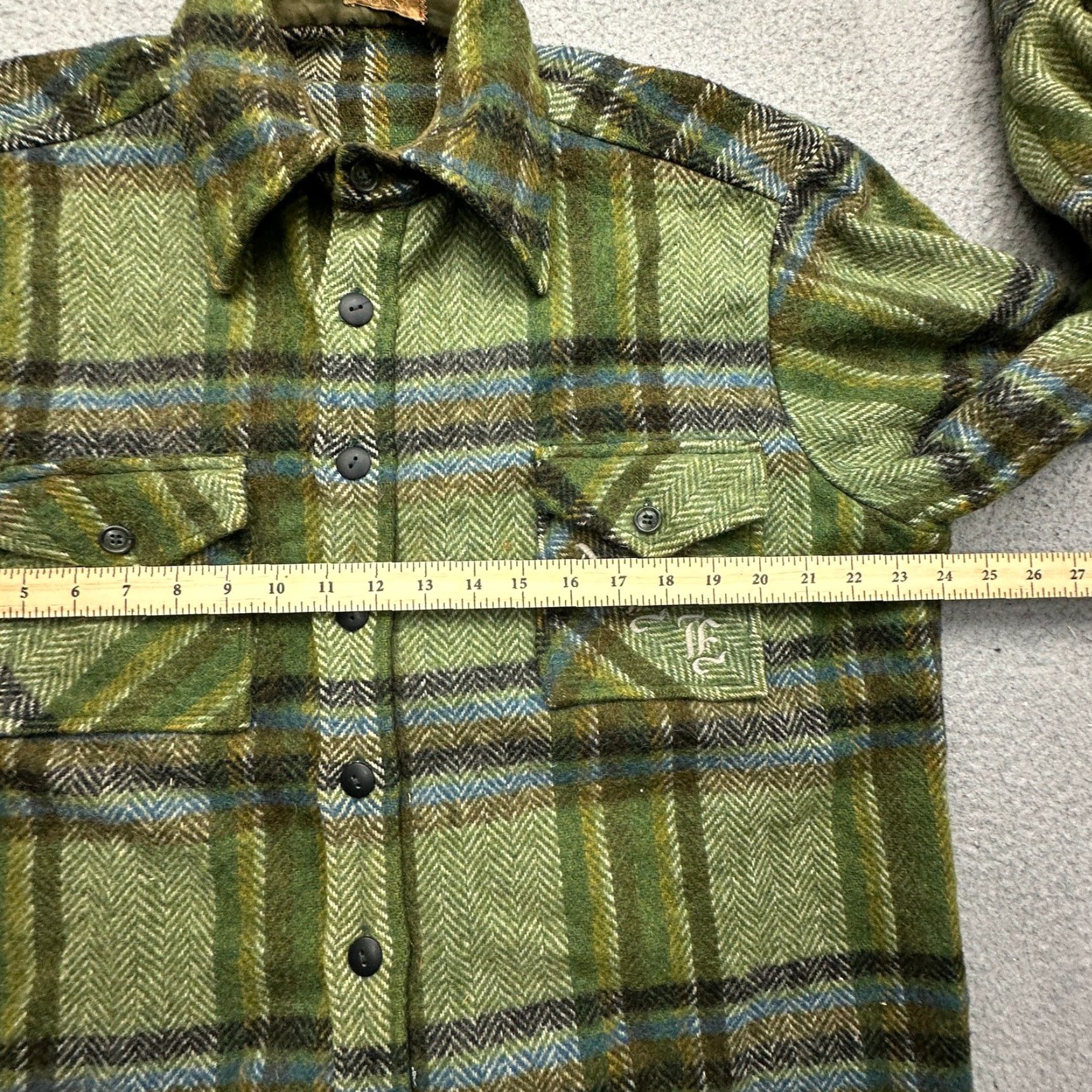 McGregor VINTAGE McGregor Wool Plaid Flannel Long Sleeve Button Up Shirt Mens Large Green Mens Size US L / EU 52-54 / 3 - 4 Thumbnail