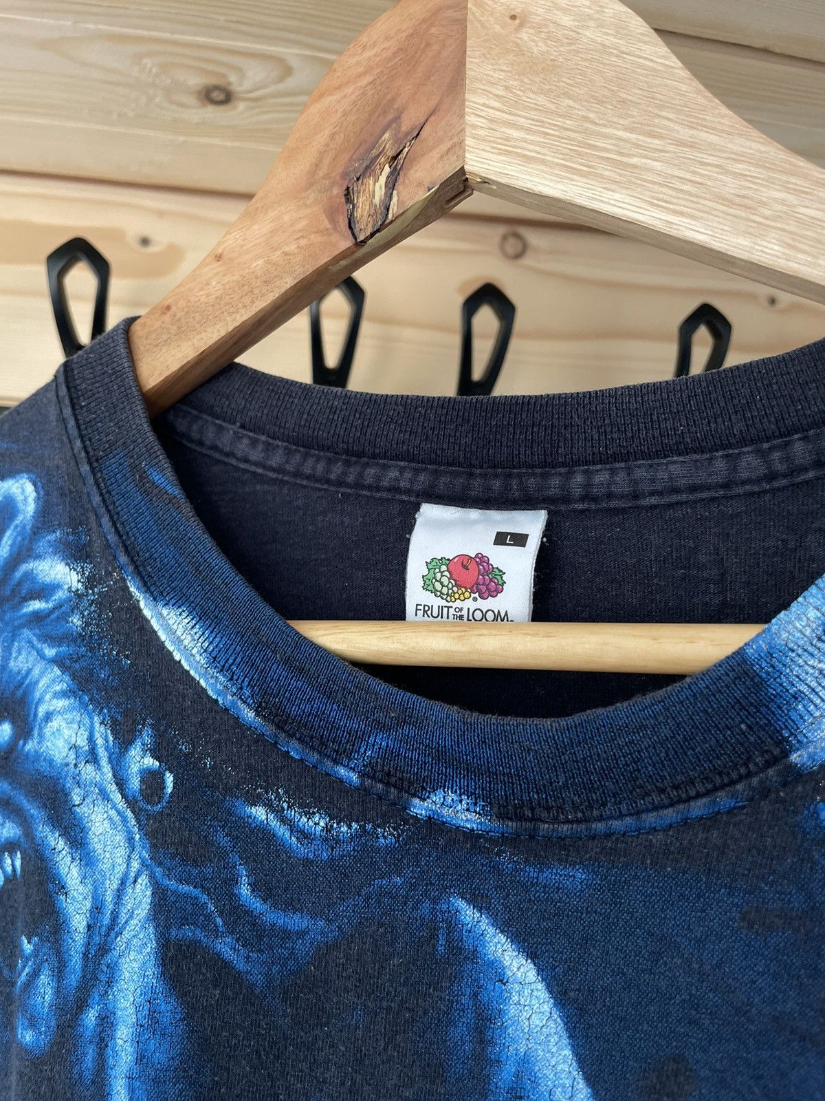 Iron Maiden × Vintage Rare Iron Maiden Overprint Vintage AOP T-Shirt Size US L / EU 52-54 / 3 - 6 Thumbnail