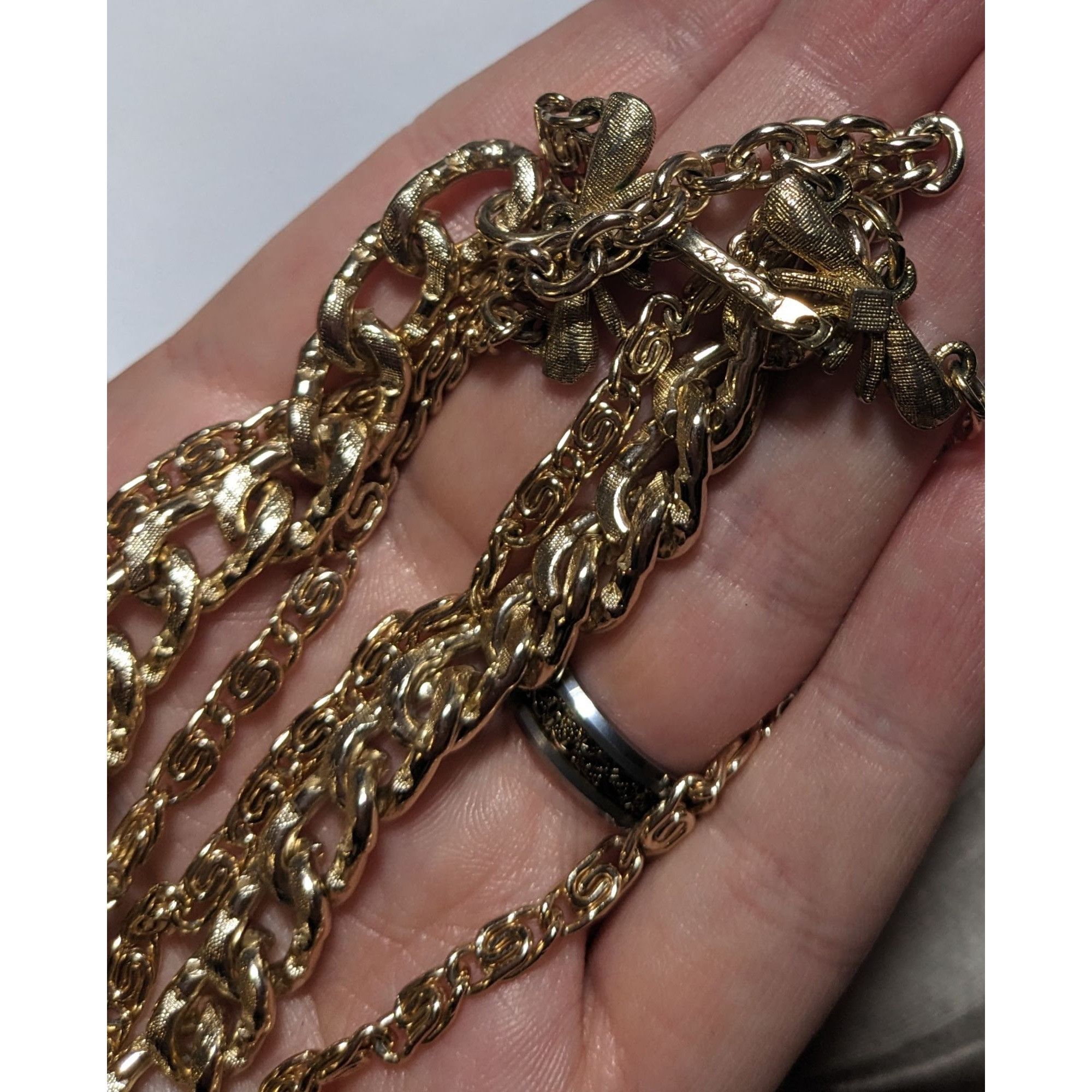 Other Coro Vintage Gold Three-Strand Chain Necklace Size ONE SIZE - 9 Thumbnail