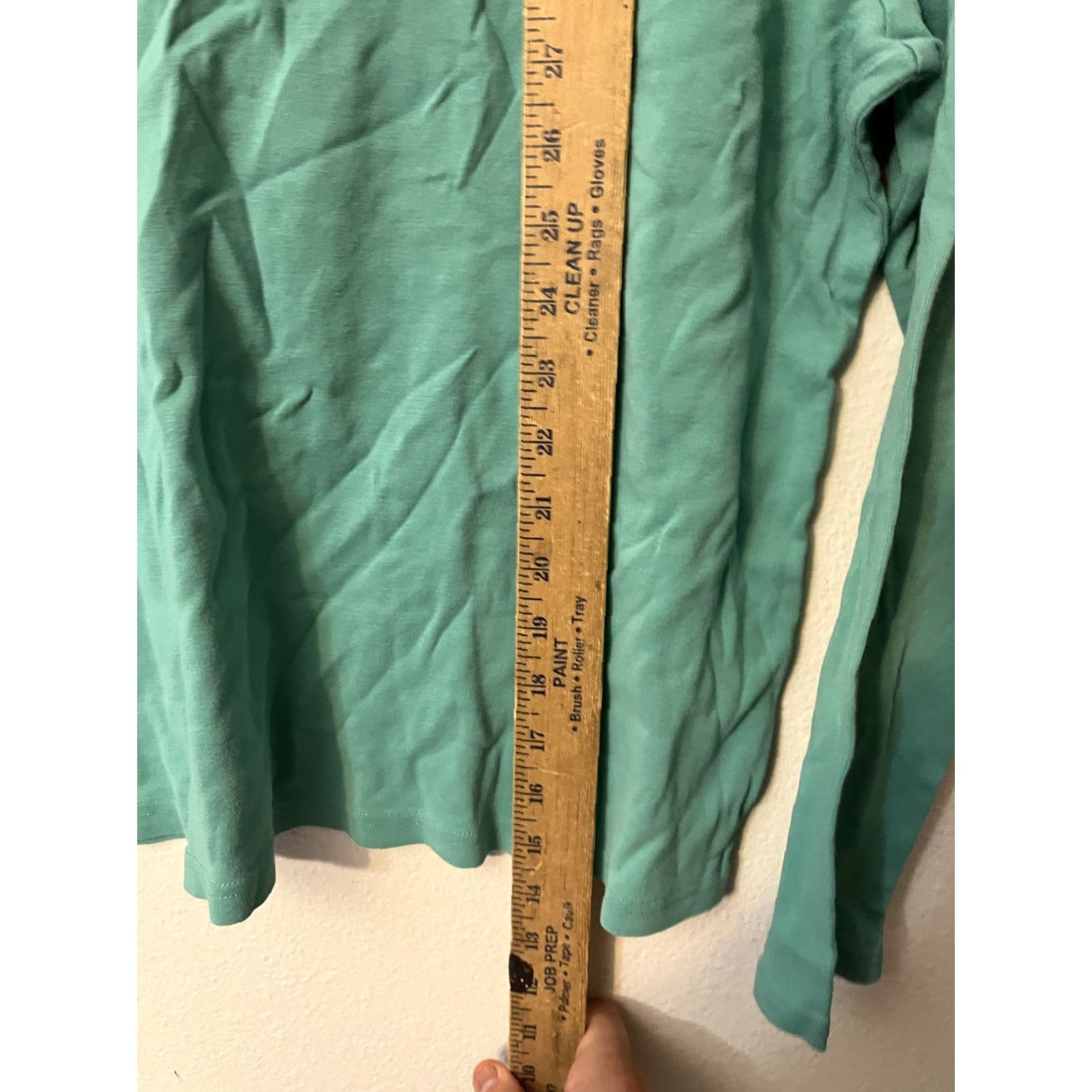 Croft & Barrow Croft & Barrow Classic T Shirt Green Knit Top Round Neck Long Sleeve Womens PL Size Petite T-Shirt Size L / US 10 / IT 46 - 4 Thumbnail