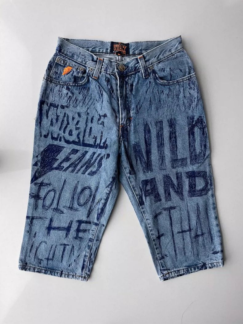 Walter Van Beirendonck 1997AW Graffiti Denim Shorts- DMC