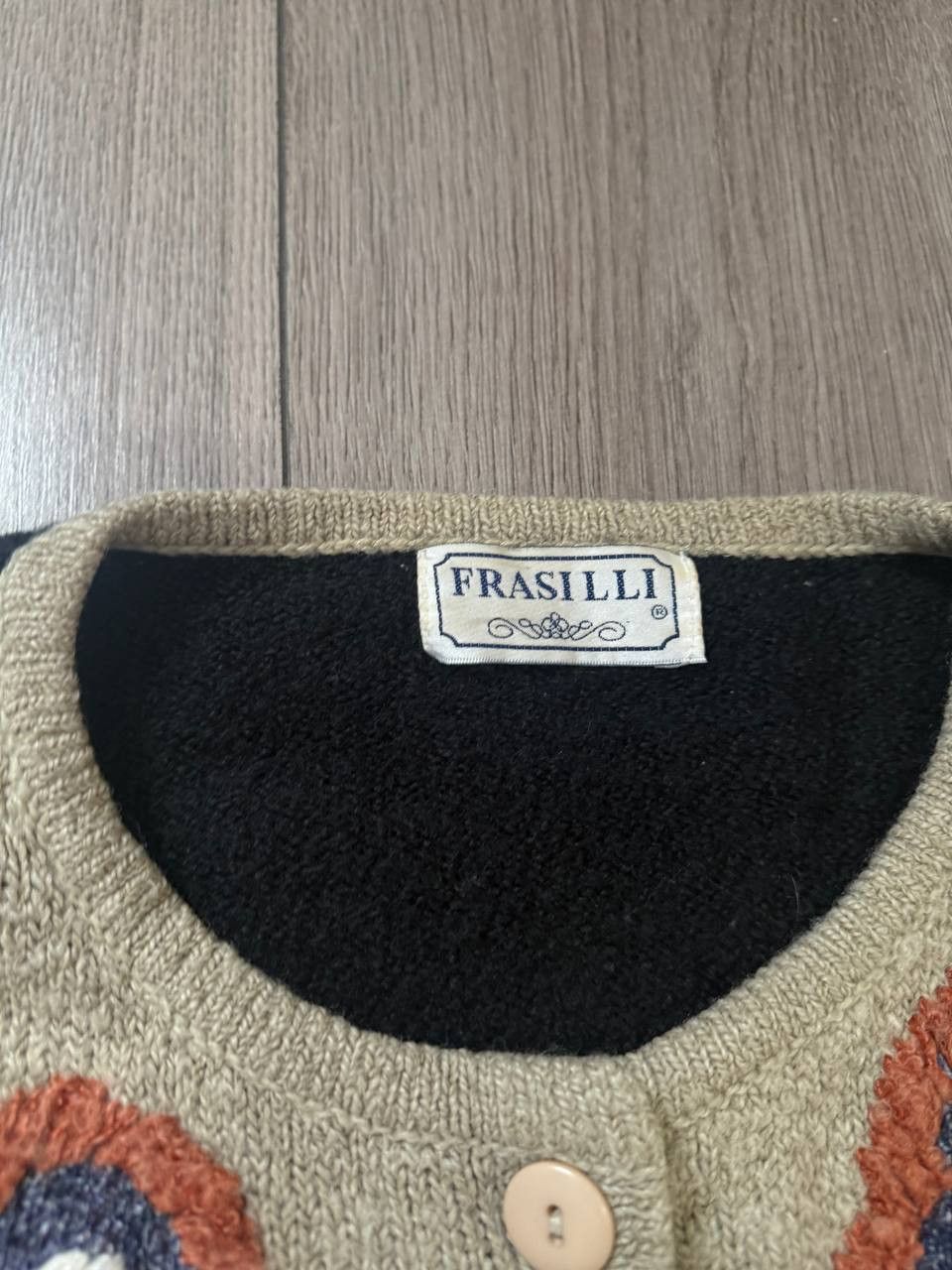 Other Vintage Rare Archival Frasilli Cardigan Butterfly Wool Sz L Size L / US 10 / IT 46 - 3 Thumbnail