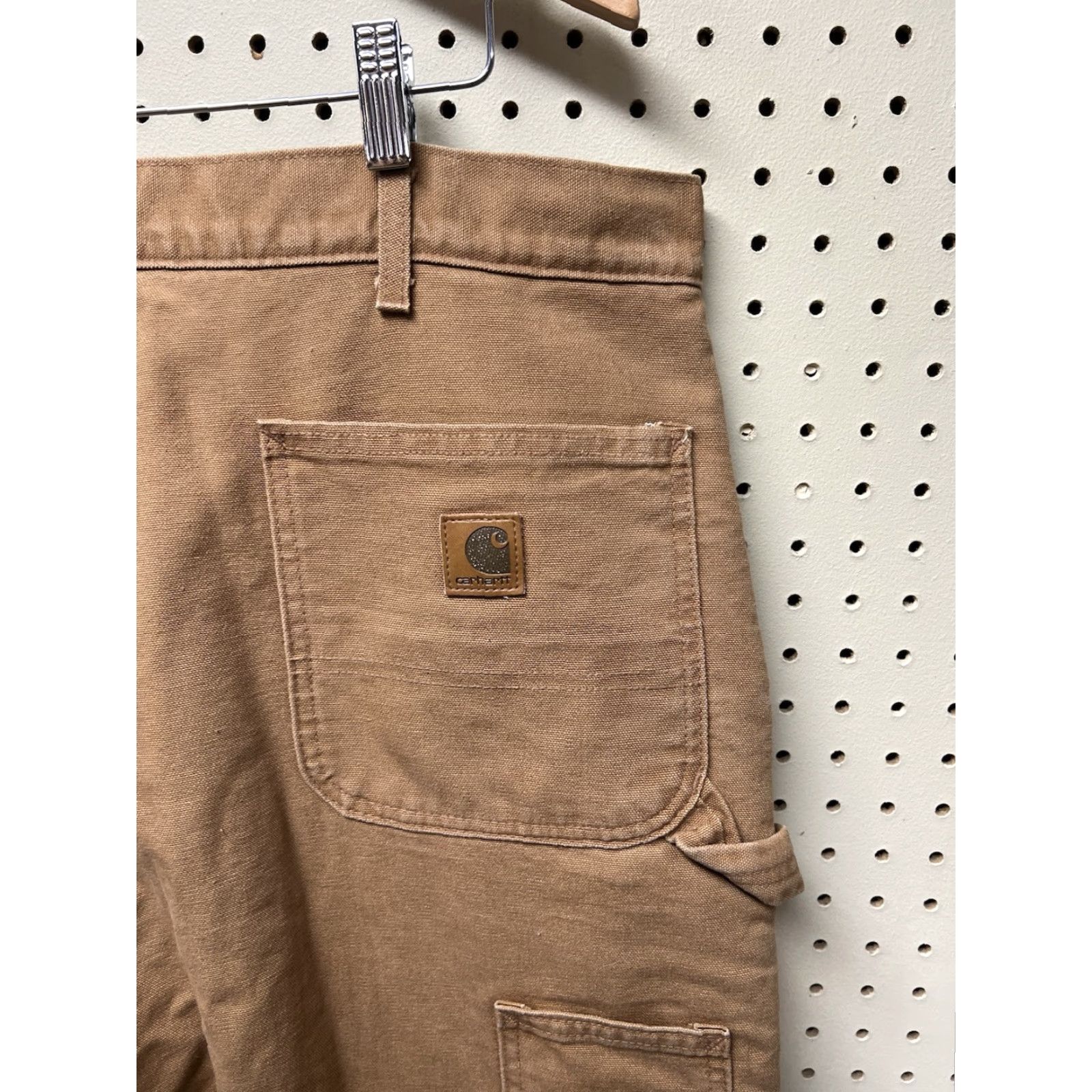 Carhartt VINTAGE Carhartt B157 Pants 40x30 Brown Canvas Insulated Sherpa Lined Double Knee Side Zip Workwear Carpenter Mens Size US 40 / EU 56 - 3 Thumbnail