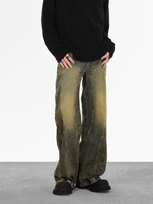 VIBE Vintage straight-leg draped jeans Size US 32 / EU 48 - 2 Thumbnail