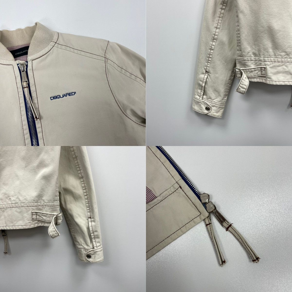 Dsquared2 Dsquared2 Distressed Vintage Cotton Jacket White Rare Size US M / EU 48-50 / 2 - 5 Thumbnail