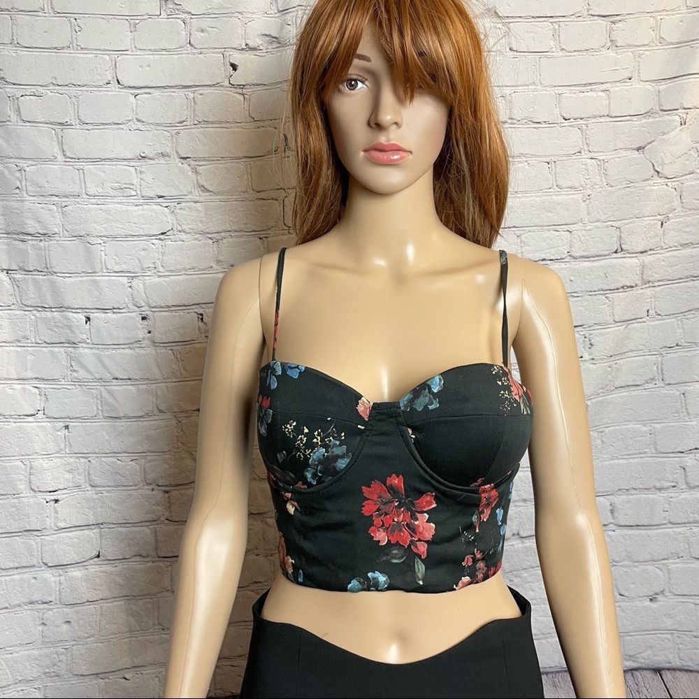 Other NWT New Olivaceous Floral Crop Corset Top Size L Size L / US 10 / IT 46 - 1 Thumbnail