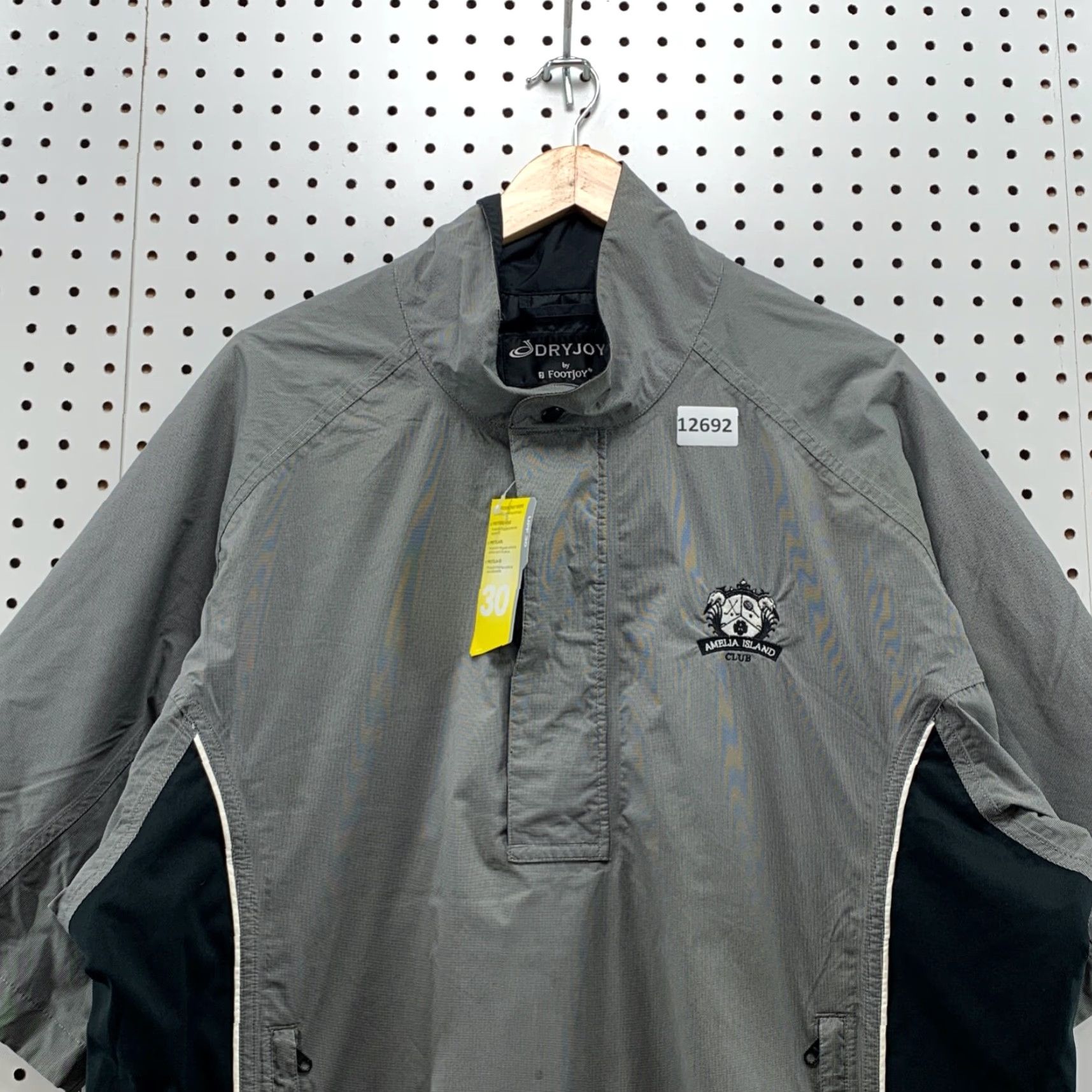 Footjoy VINTAGE FootJoy DryJoys Golf Jacket Men's Large Nylon Spandex Activewear Black Weatherproof 2020s Size US L / EU 52-54 / 3 - 5 Thumbnail