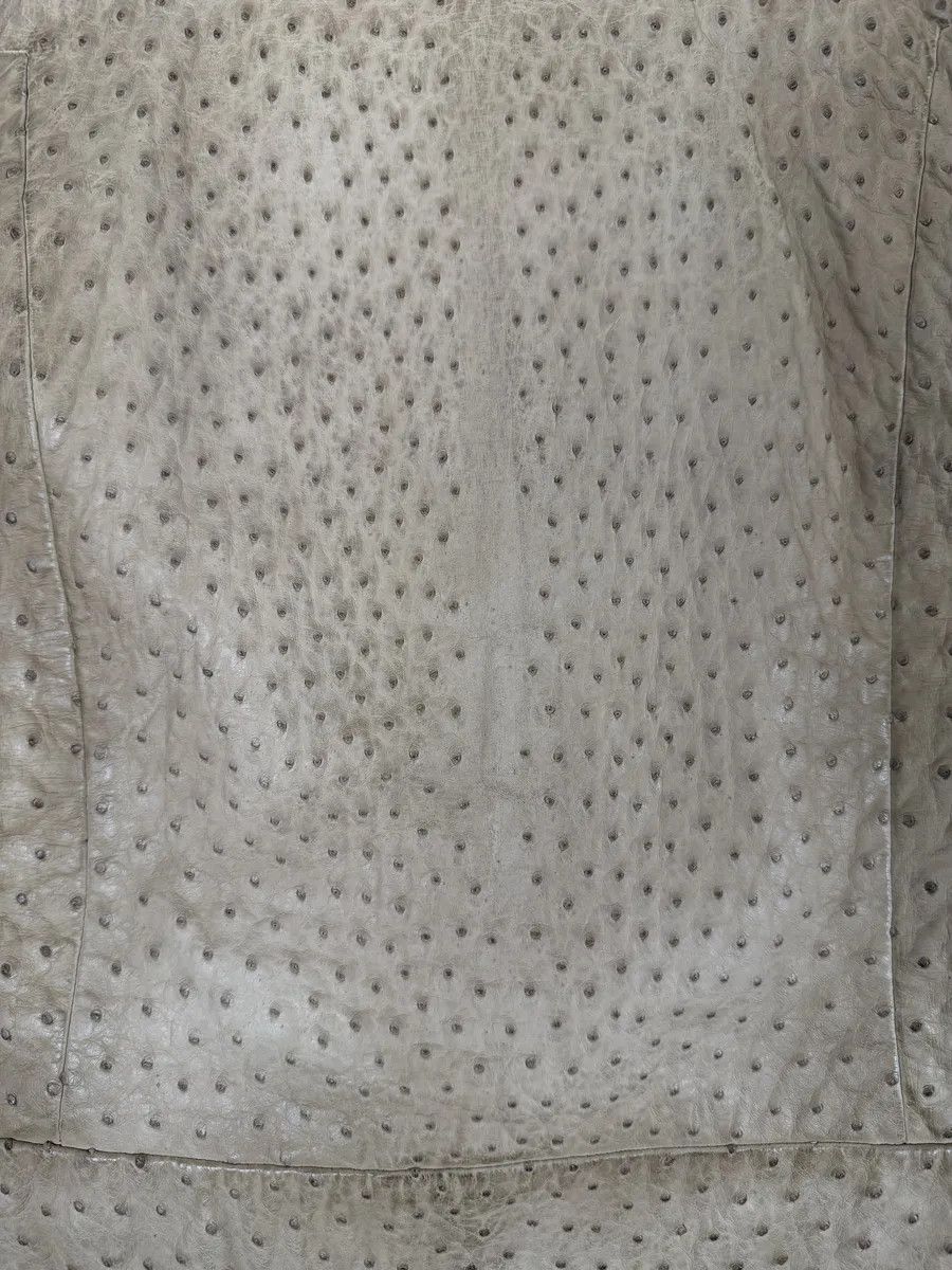 Gucci FW2010 Gucci Beige Asymmetrical Ostrich Leather Jacket by Frida Giannini Size S / US 4 / IT 40 - 10 Thumbnail