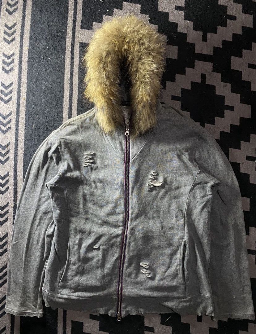 Nicole Club Nicole faux fur destroyed zip hoodie lgb style Size US L / EU 52-54 / 3 - 1 Thumbnail