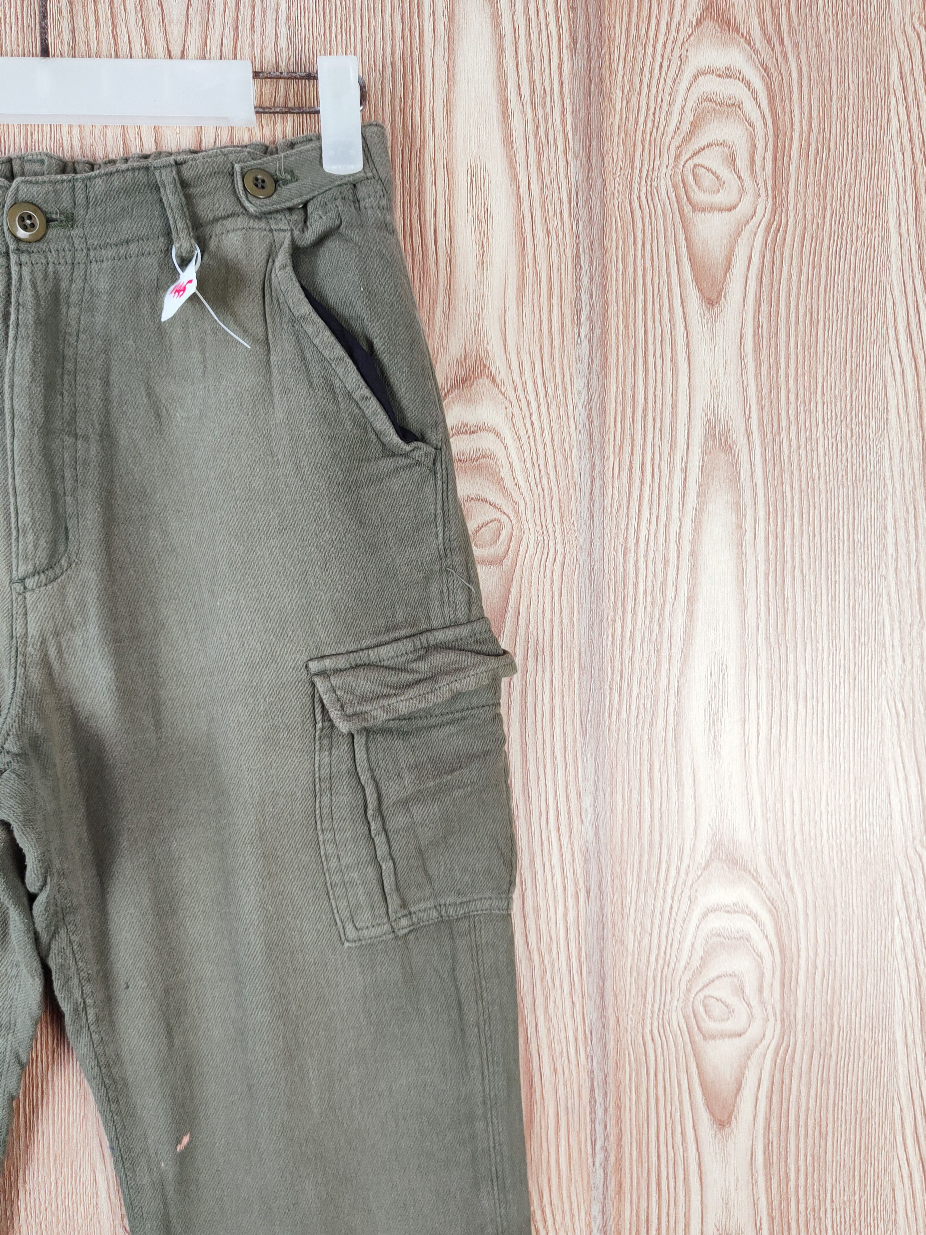 Japanese Brand Live in Comfort Green Multipocket Cargo Pants #W445 Size US 27 - 5 Thumbnail