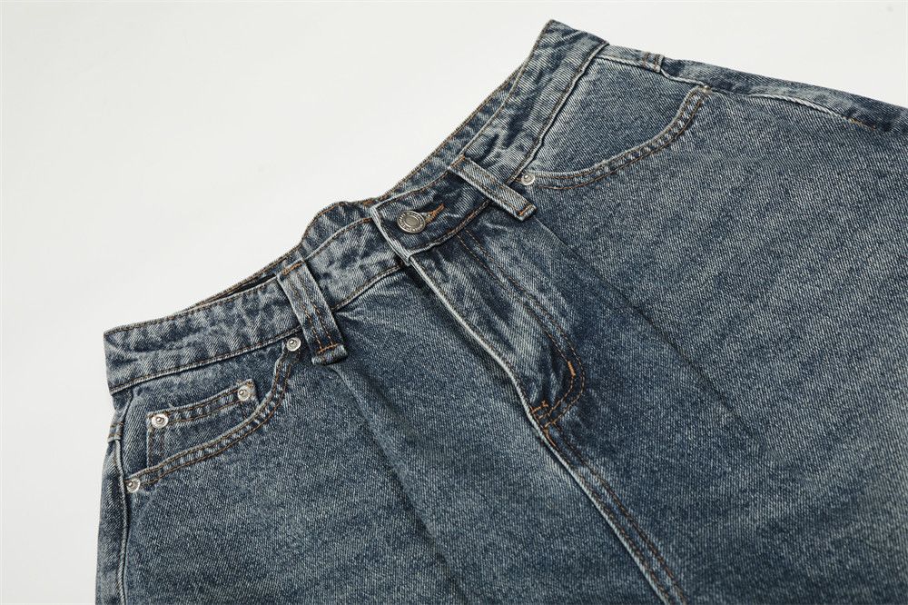 Jean American washed men's hip-hop loose wide-leg scimitar jeans Size US 32 / EU 48 - 3 Thumbnail