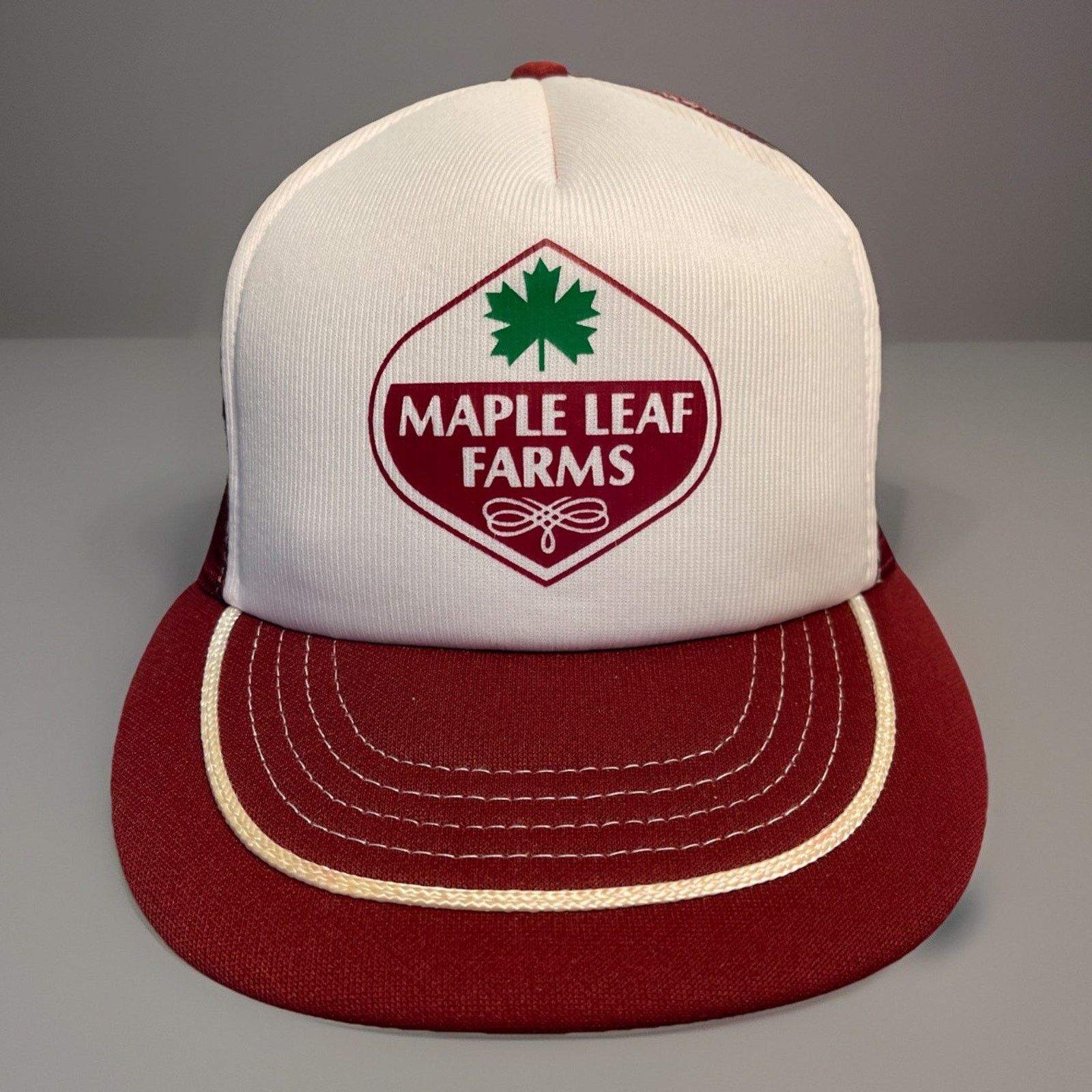 Vintage Vintge Mills Maple Leaf Farm MapleLeaf Snapback Hat NWOT Size ONE SIZE - 1 Thumbnail