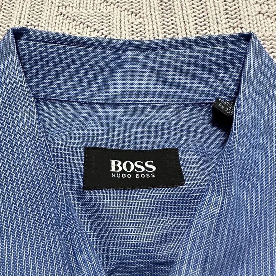 Hugo Boss Hugo Boss solid blue long sleeve button down size 16.5 Size US L / EU 52-54 / 3 - 5 Thumbnail