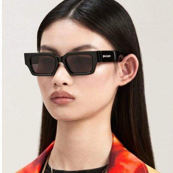 Palm Angels Palm Angels PERI086 HYDE 0921 Sunglasses Grey Rectangle Size ONE SIZE - 6 Thumbnail