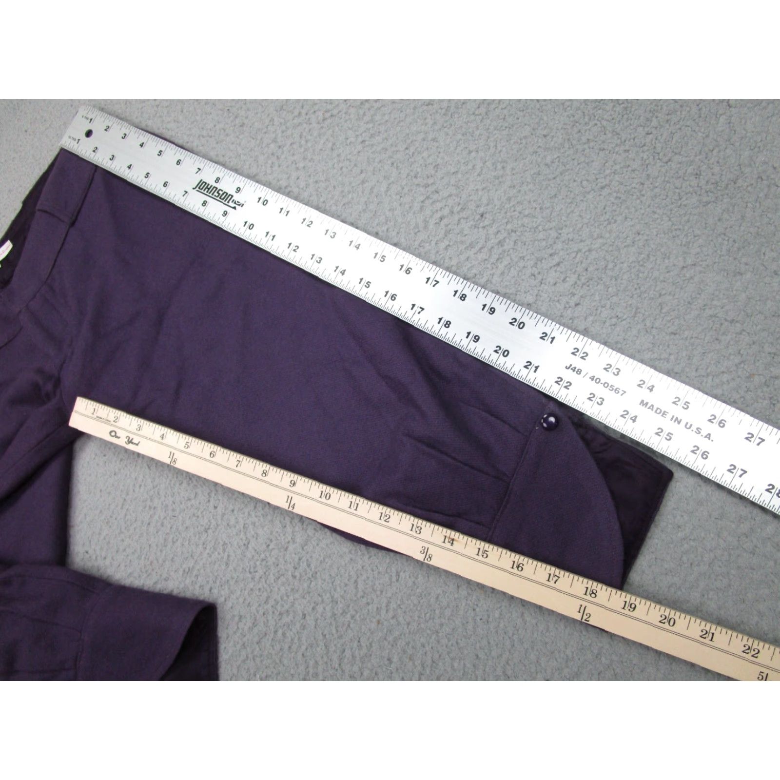 Rebecca Minkoff Rebecca Minkoff Pants Womens 6 Purple Capri Wool Low-Rise Tapered Size 28" / US 6 / IT 42 - 2 Thumbnail