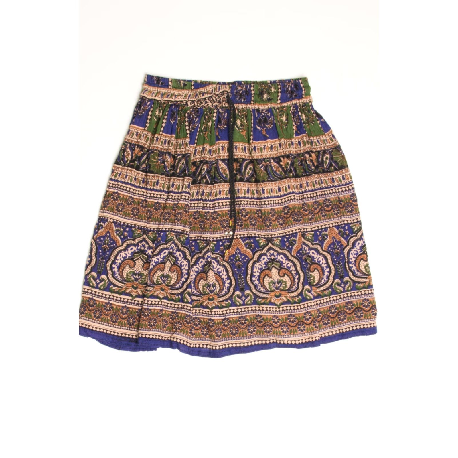 Vintage VINTAGE Lapogee Festival Mini Skirt Small Light Brown Rayon Women's / Girls? Size 28" / US 6 / IT 42 - 6 Thumbnail