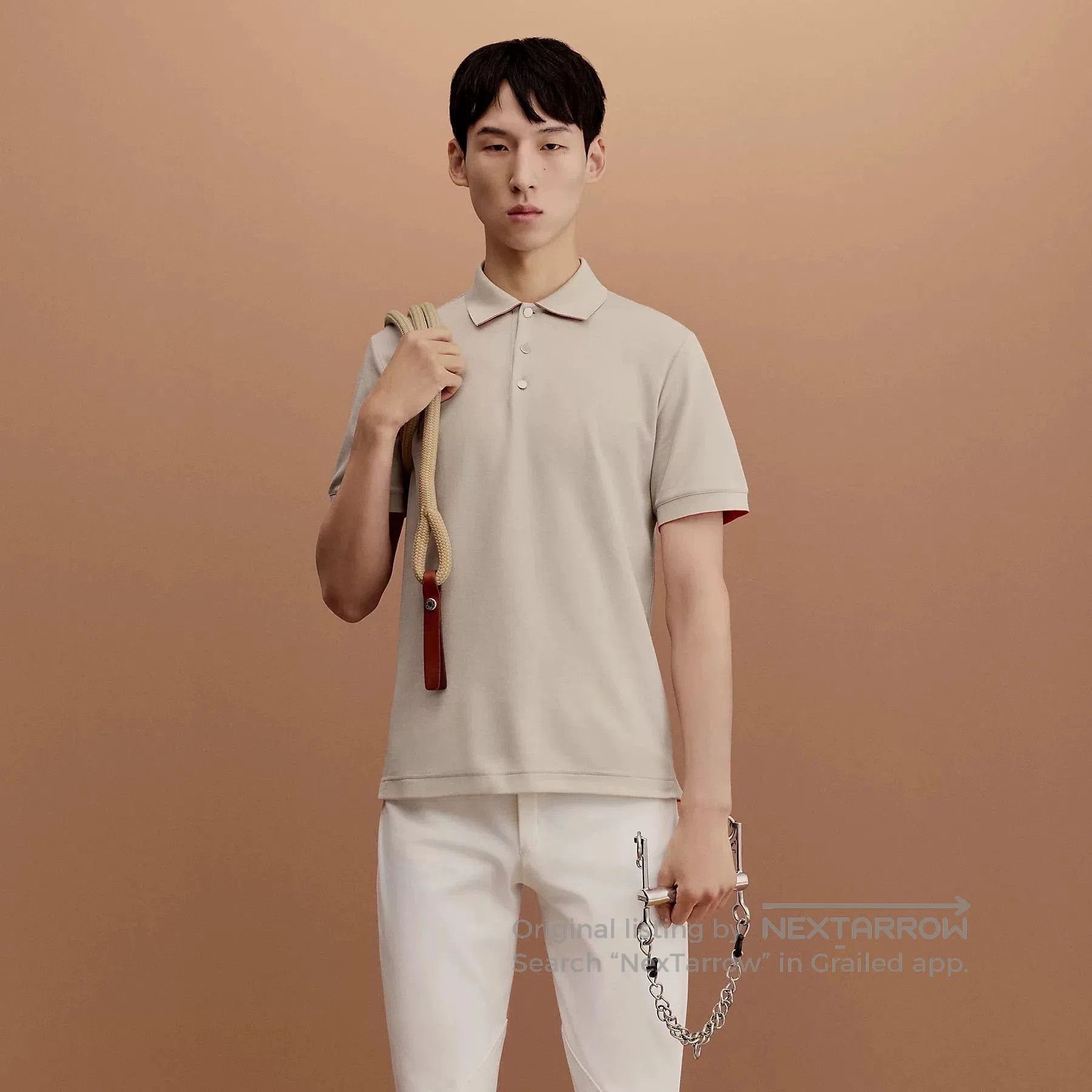 Hermes Hermes Men's Equestrian Short Sleeve Polo. Size US XL / EU 56 / 4 - 5 Thumbnail