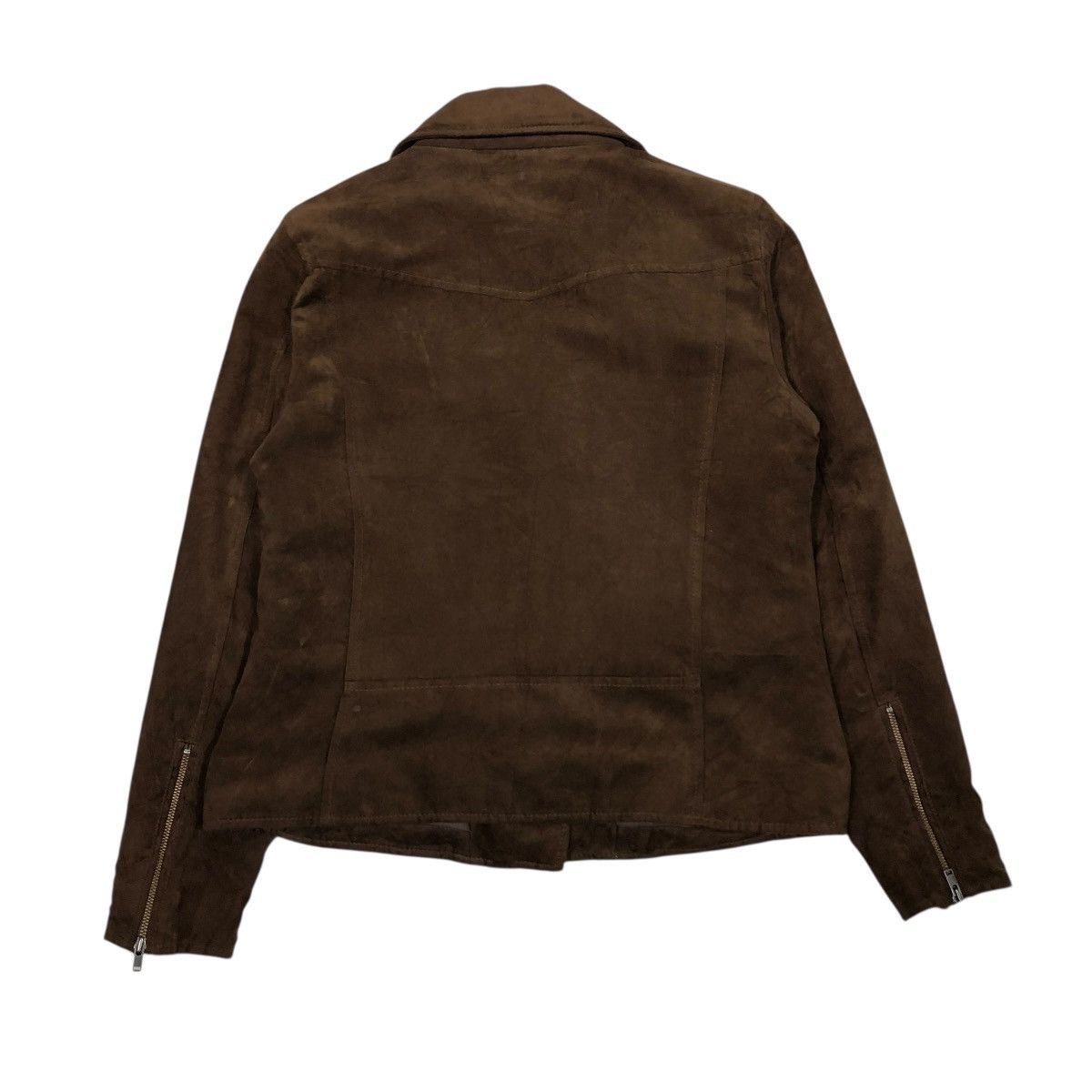 Japanese Brand 🔥RICH BROWN BIKER JACKET DOUBLE COLLAR UNIQLO ISSEY MIYAKE Size US S / EU 44-46 / 1 - 2 Thumbnail