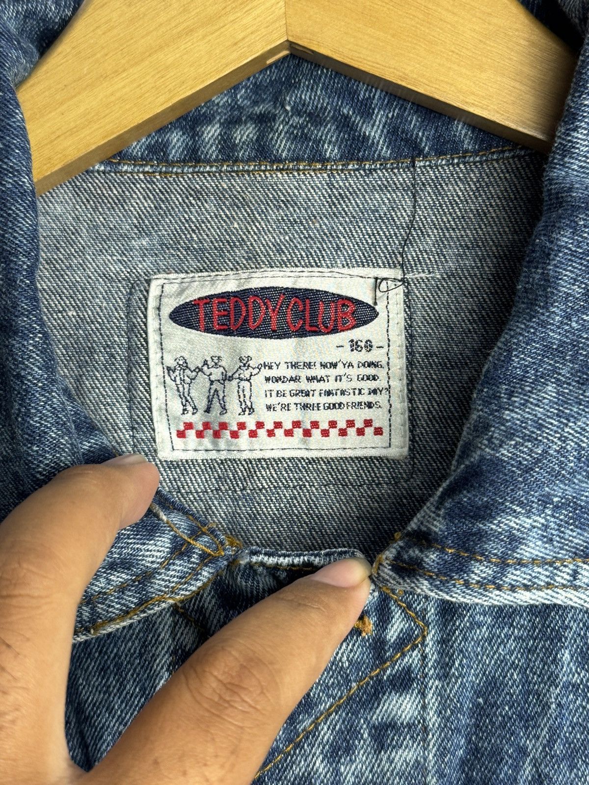 Hysteric Glamour × Japanese Brand × Vintage Vintage Denim Jacket Patch Teddyclub Size US L / EU 52-54 / 3 - 6 Thumbnail