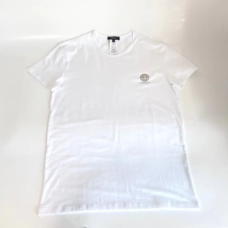 Versace Men's Summer White Cotton T-Shirt 0089