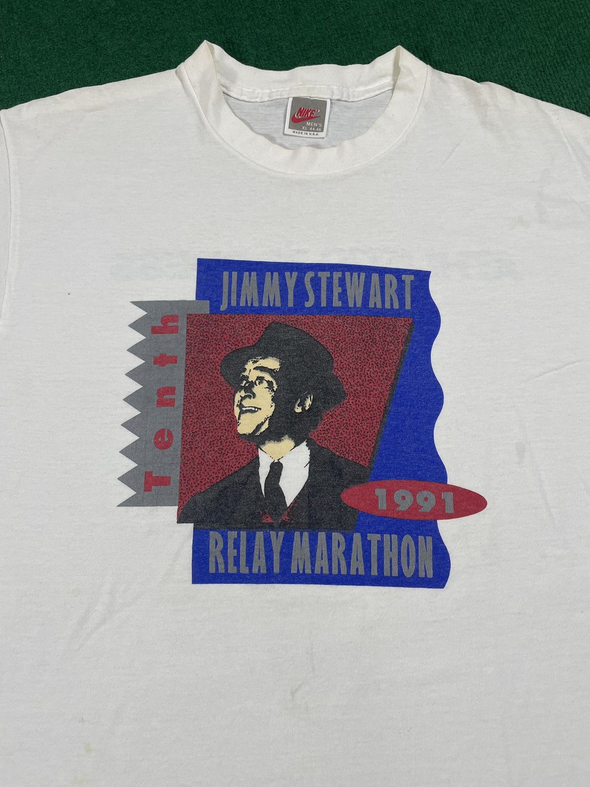Nike × Vintage Vintage Jimmy Stewart 1991 Relay Marathon by Nike Size US XL / EU 56 / 4 - 2 Thumbnail