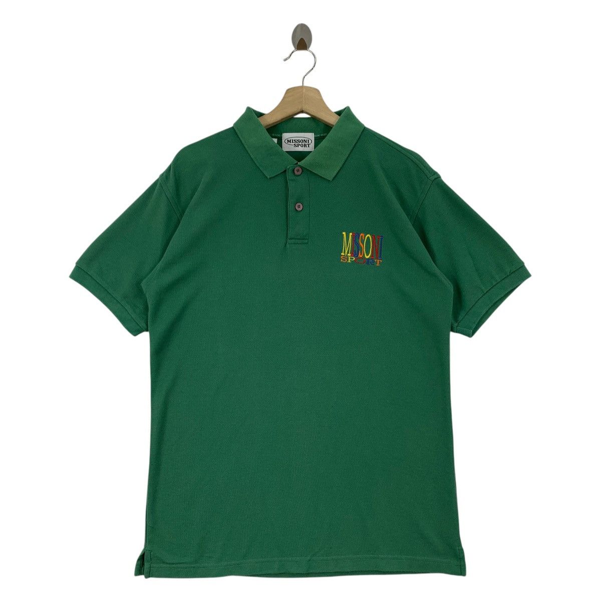 Missoni × Vintage Vintage MISSONI SPORT small logo embroidery polo tee Size US L / EU 52-54 / 3 - 1 Thumbnail