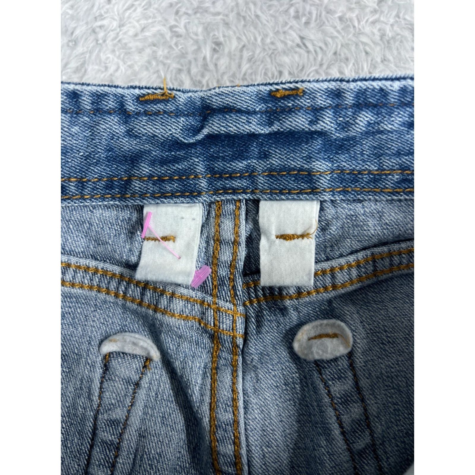 Vintage J Galt Jeans Womens 26 Blue Denim Straight Cotton Blend Low Rise 26x23 Jeans, 5-Pocket, Light Wash, Regular Fit, Machine Washable, Vintage: No Size 26" / US 2 / IT 38 - 6 Thumbnail