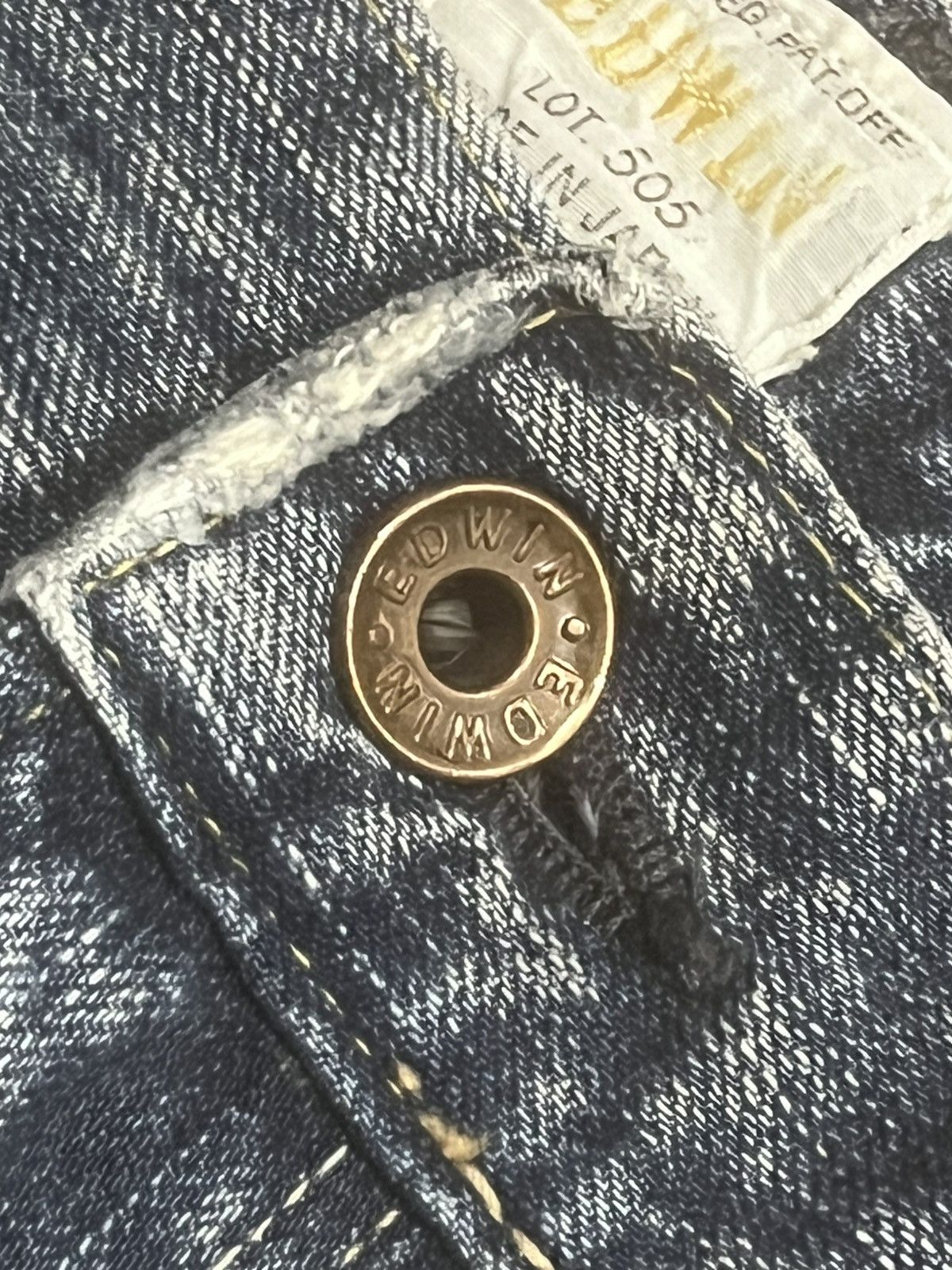 Edwin Vintage Edwin Japan 505ZX Blue Faded Washed Selvedge Jeans Size US 32 / EU 48 - 5 Thumbnail