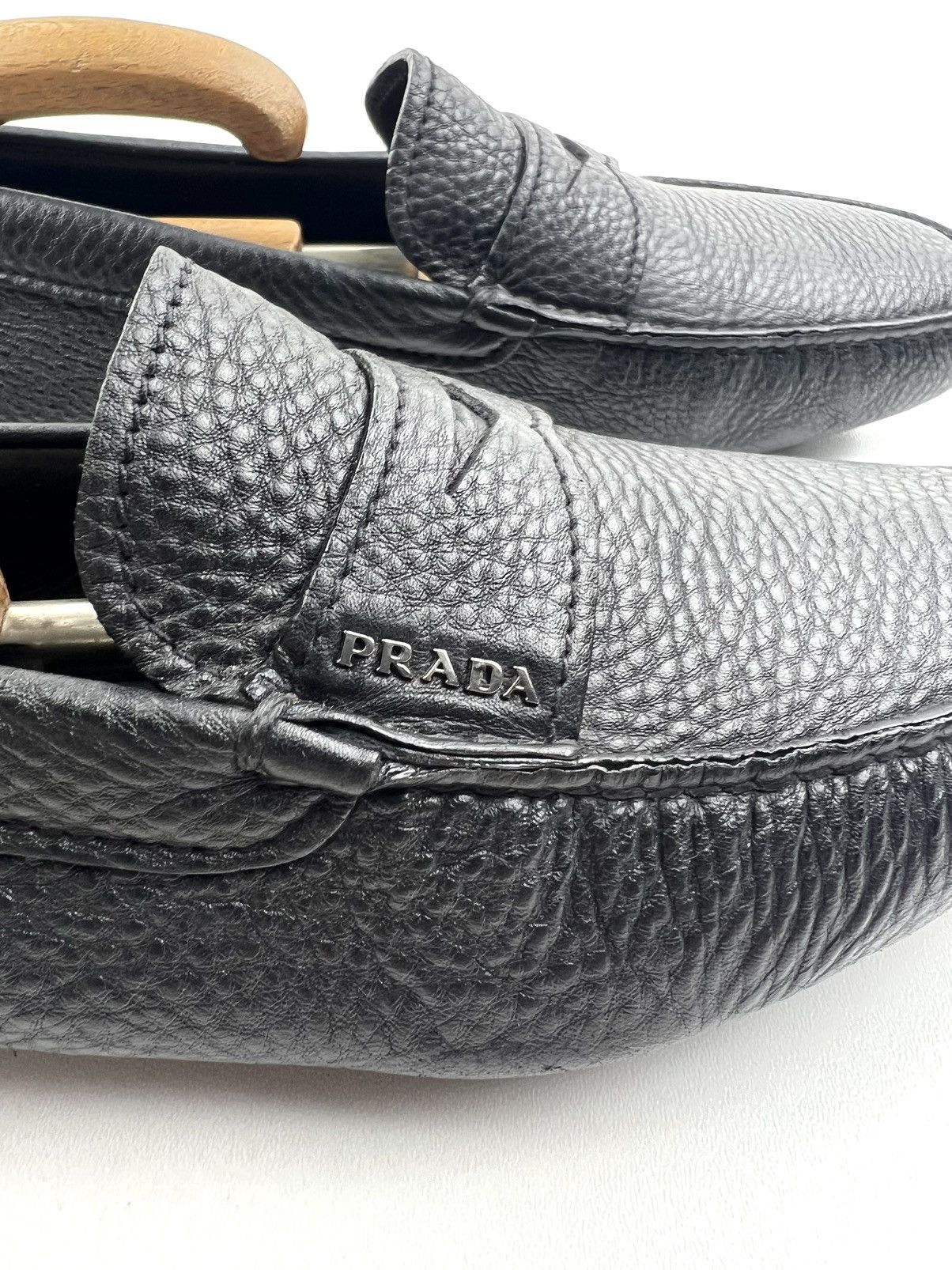 Prada PRADA Loafers Penny Leather Shoes SAFFIANO Black Men's Size US 8 / EU 41 - 7 Thumbnail