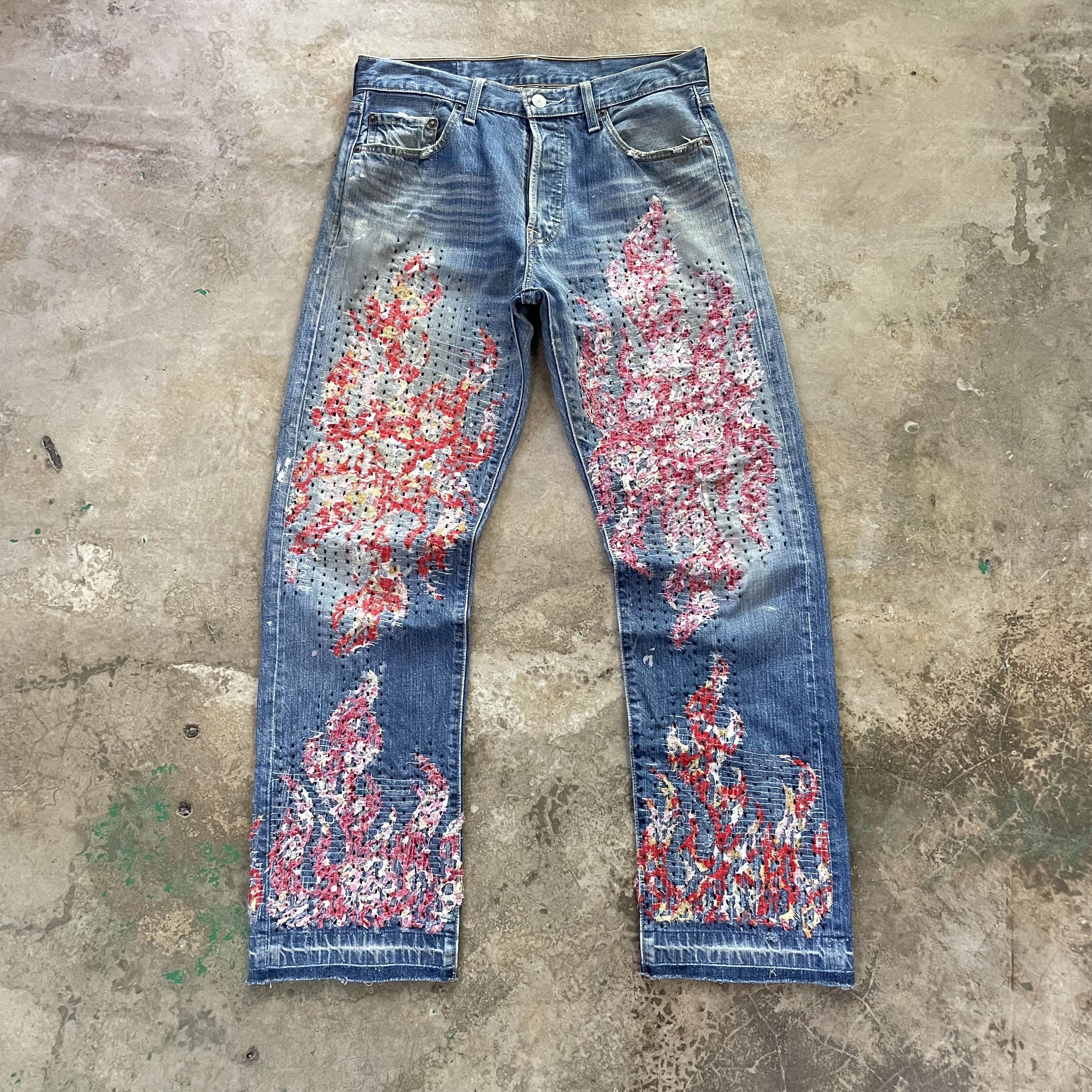 デニム/ジーンズ Levi's 150th 501 ORIGINAL BANNER PANT LEVI'S 501XX BANNER PRINT Denim pants NWT - Levis 150 Years 501