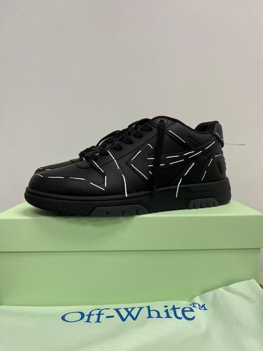 Pre-owned Off-white Out Of Office Sartorial Stitch Sneakers In Black