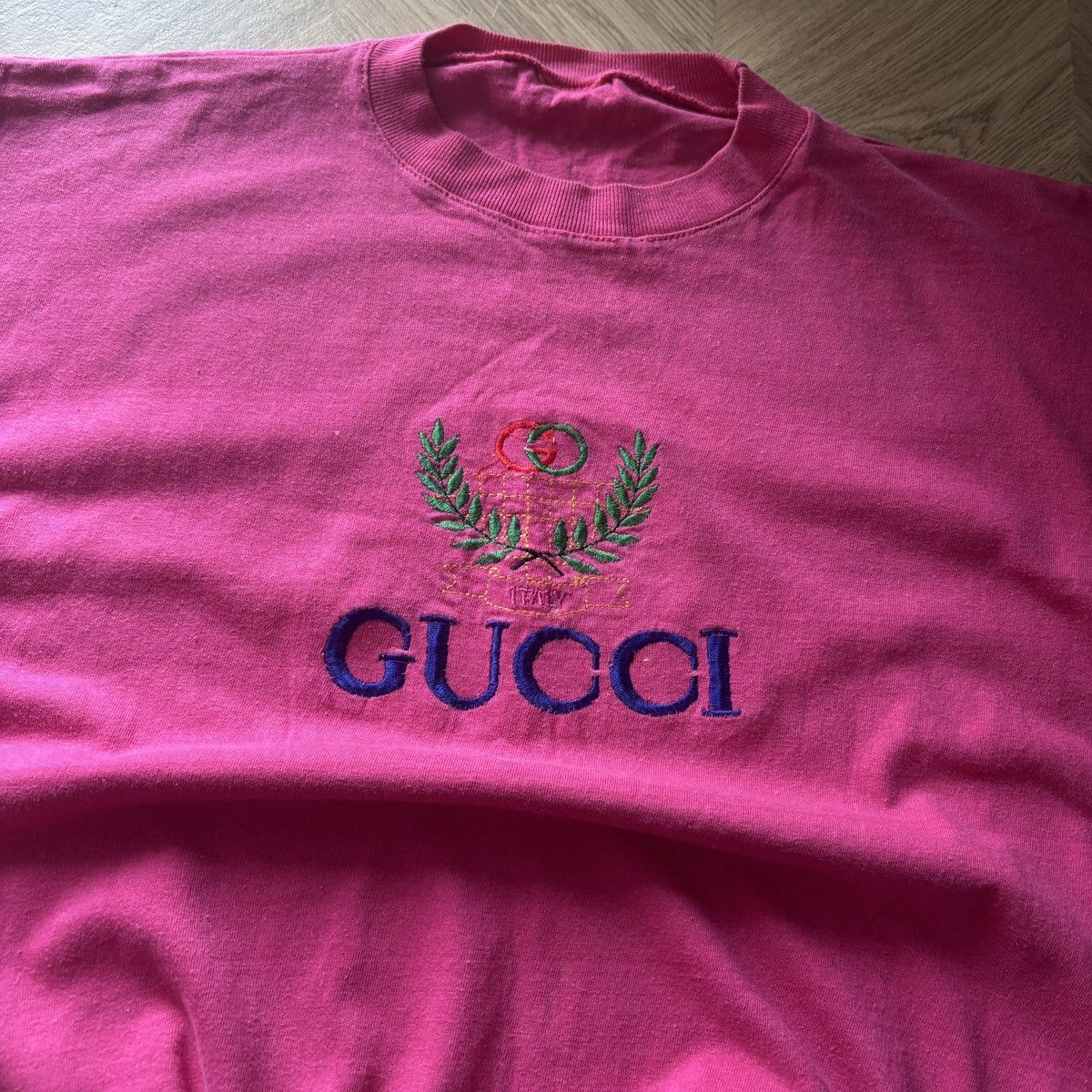 Other × Vintage 80s/90s Vintage Gucci embroidered single stitch bootleg tee Size US M / EU 48-50 / 2 - 2 Thumbnail